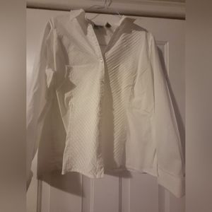 Tuxedo look blouse by Chico's, size 3 (plus)
